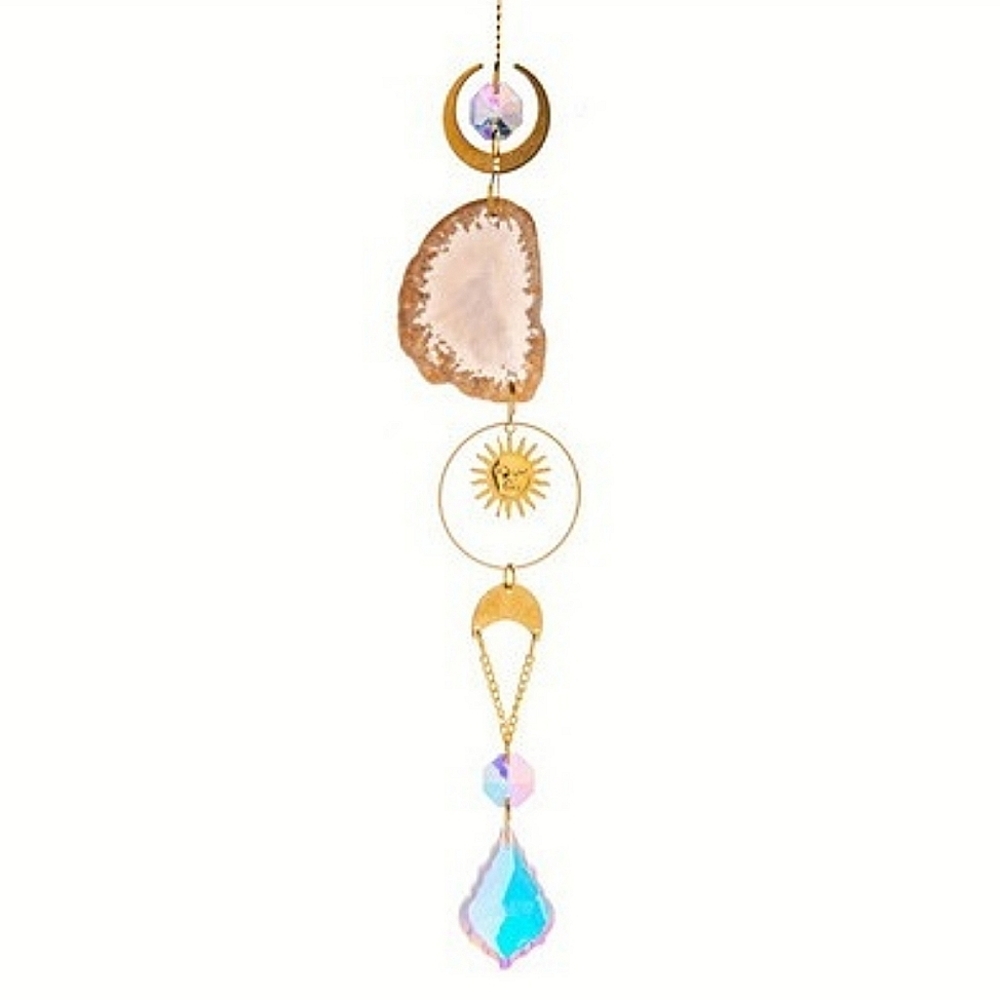 🔥3/$15🔥 Crystal Suncatcher Hanging Stone Home Office Dorm Decor